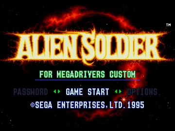 Alien Soldier (Japan) screen shot title